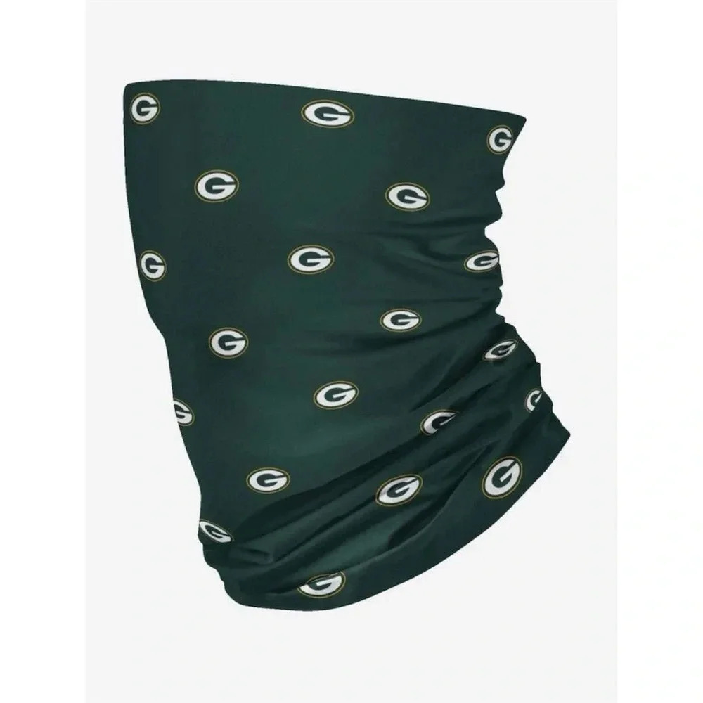 Green Bay Packers FOCO Gaiter Scarf NFL‎ Football Fan Gear Green - new